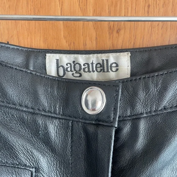 Vintage Bagatelle straight leg leather pants. - Picture 2 of 3
